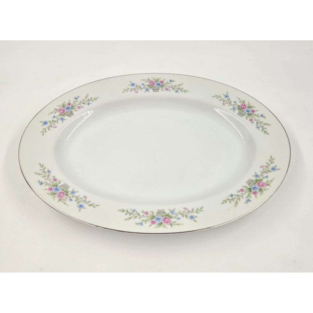 Florenteen Fine China Japan Fantasia LARGE SERVING PLATTER Floral Set Florentine